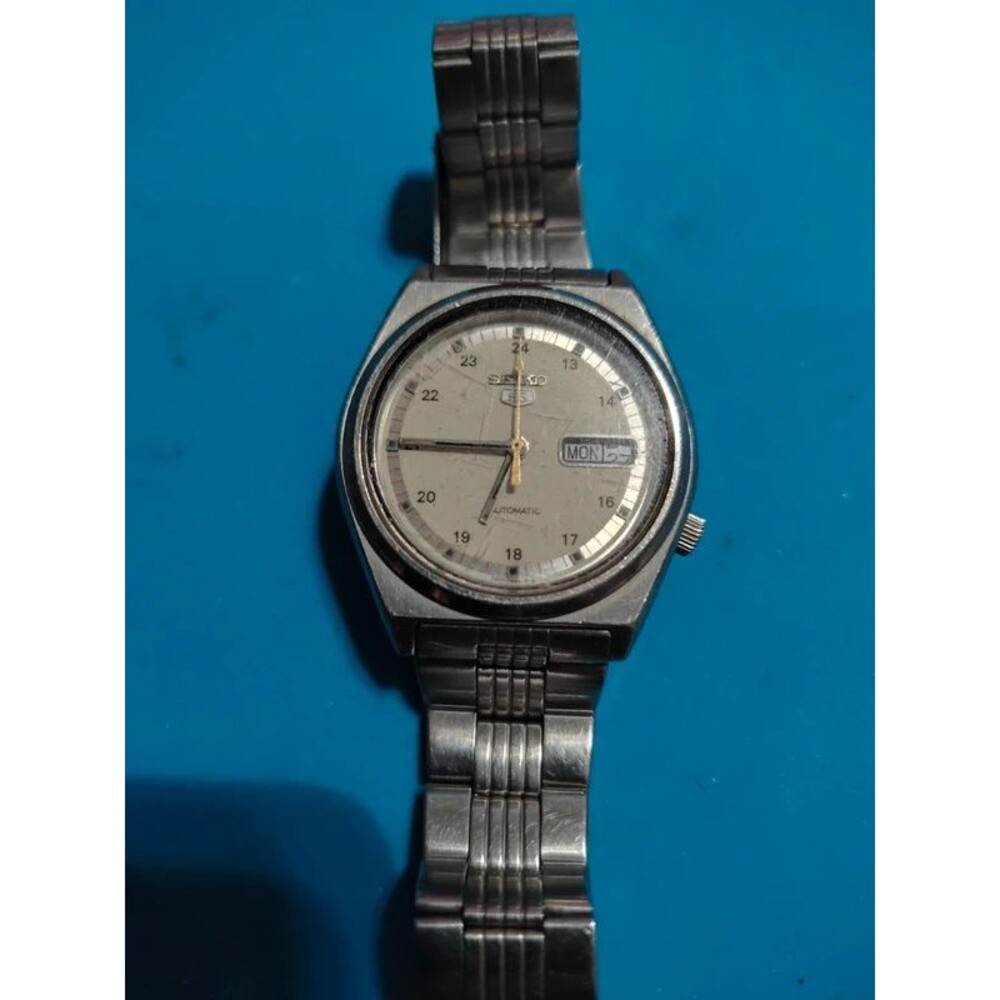 Seiko 5 Automatic with an open case back